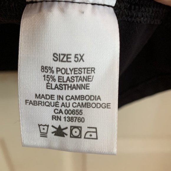 Pennington Black 3/4 zip top 5x - Picture 3 of 4